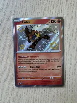 Pokemon Paldean Fates: Entei 112/091 Baby Shiny - Image 1