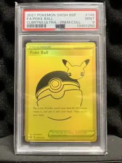 2021 Pokemon Poke Ball Full Art Ultra Premium Collection SWSH #146 PSA 9 - Image 1