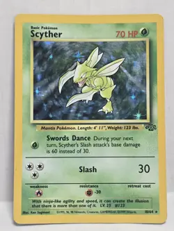 Pokemon Scyther 10/64 Jungle Unlimited Holo MP - Image 2