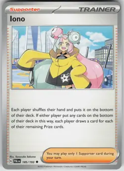 Iono 185/193 Uncommon Paldea Evolved Pokemon Near Mint - Image 1