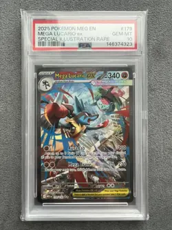 Mega Lucario EX 179/132 - PSA 10 Gem Mint - Pokemon TCG Mega Evolution - Image 1
