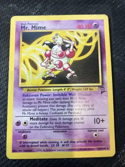 Pokemon TCG Mr. Mime 27/130 Rare Base Set 2 MP - Image 1