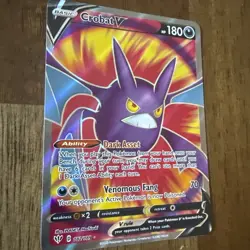 Pokemon Darkness Ablaze Crobat V 182/189 Full Holo Rare 2020 - Image 3