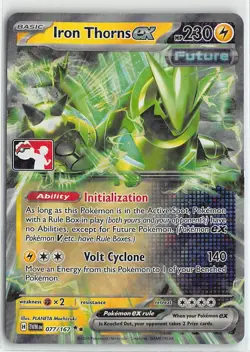 Pokemon Prize Pack Series Cards Iron Thorns ex Stamped Foil Double Rare #77 - Image 1