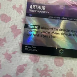 Arthur Wizards Apprentice 207/204 Enchanted Rise Of The Floodborn Disney Lorcana - Image 5
