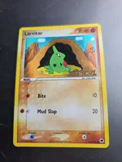 Larvitar 51/101 Dragon Frontiers Reverse Holo Card MP Condition - Image 1