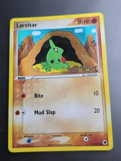 Larvitar 51/101 Dragon Frontiers Reverse Holo Card MP Condition - Image 2