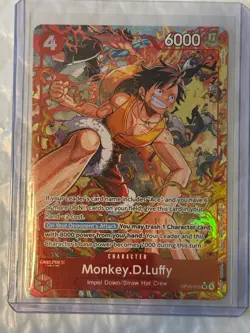 OP16-015 Monkey.D.Luffy Super Rare Alt Art Foil Card - One Piece Time of Battle - Image 1