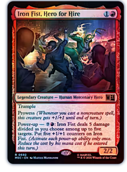 Iron Fist, Hero for Hire - Foil Commander: Marvel Super Heroes - Image 1