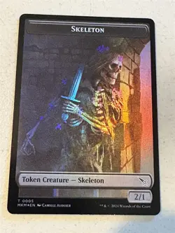 mtg foil token Skeleton // Detective 0005/0010, MKM, Murders at Karlov Manor - Image 1