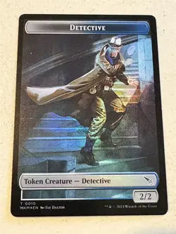 mtg foil token Skeleton // Detective 0005/0010, MKM, Murders at Karlov Manor - Image 2