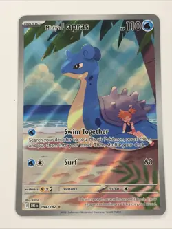 Pokemon TCG: Misty's Lapras IR Illustration Rare SV10: Destined Rivals 194/182 - Image 1