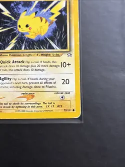 Pokemon Pikachu TCG Neo Genesis Card 70/111 HP - Image 4