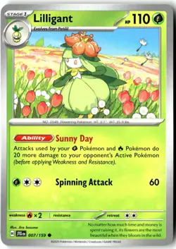 Lilligant 007/159 Common Journey Together Pokemon Near Mint - Image 1