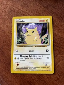Pokemon TCG Pikachu 58/102 Yellow Cheeks Base Set *HP see pics* - Image 1