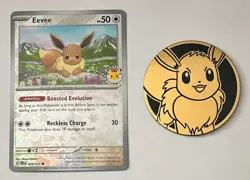 Eevee Pokemon Day 2025 Stamped Promo Card 074/131 and Coin Blister Exclusive - Image 1