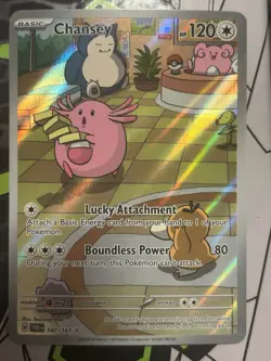 Chansey 187/167 Twilight Masquerade Hyper Rare Full Art Holo Pokemon TCG - Image 1