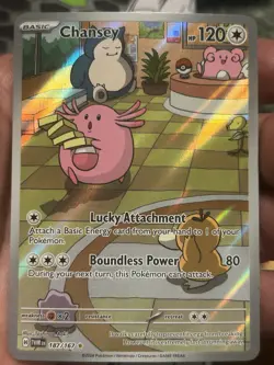Chansey 187/167 Twilight Masquerade Hyper Rare Full Art Holo Pokemon TCG - Image 3