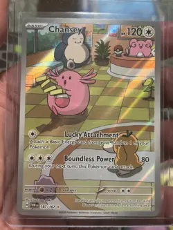 Chansey 187/167 Twilight Masquerade Hyper Rare Full Art Holo Pokemon TCG - Image 4