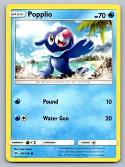 Pokemon TCG SM Base Set Popplio 39/149 - Image 1
