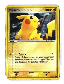 Pokemon PIKACHU 13/17 Holo Rare (2006 POP Series 4) DAM/Damaged - Image 1
