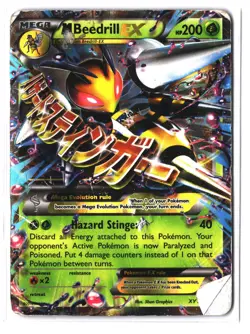 Pokemon M BEEDRILL EX 5/160 Ultra Rare (2015 XY Black Star Promos) DAM/Damaged - Image 1