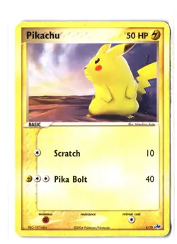 Pokemon PIKACHU 6/10 Non-Holo (2004 Latios Trainer Kit) DAM/Damaged - Image 1