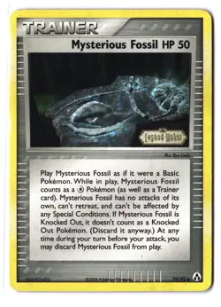 Pokemon MYSTERIOUS FOSSIL 79/92 Stamped Reverse Holo (Legend Maker) DAM/Damaged - Image 1