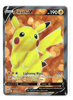 Pokemon PIKACHU V 157/172 Full Art (2022 Brilliant Stars) NM/Near Mint - Image 1