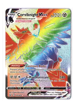 Pokemon CORVIKNIGHT VMAX 171/163 Rainbow (2021 Battle Styles) NM/Near Mint - Image 1
