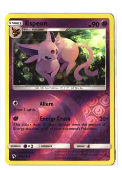 Pokemon ESPEON 89/214 Reverse Holo (2018 Lost Thunder) LP/Light Play - Image 1