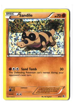 Pokemon SANDILE 8/12 Holo Promo (2011 McDonald's Collection 2011) DAM/Damaged - Image 1