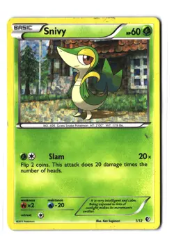 Pokemon SNIVY 1/12 Holo Promo (2011 McDonald's Collection 2011) DAM/Damaged - Image 1