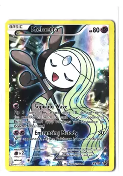 Pokemon MELOETTA XY120 Ultra Rare (2016 XY Black Star Promos) DAM/Damaged - Image 1