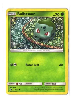 Pokemon BULBASAUR 1/73 Holo Promo (2017 General Mills) DAM/Damaged - Image 1