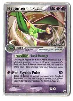 Pokemon FLYGON EX 92/101 Delta Species (2007 World Championships) DAM/Damaged - Image 1