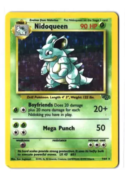 Pokemon NIDOQUEEN 7/64 Holo Rare (1999 Jungle) DAM/Damaged - Image 1