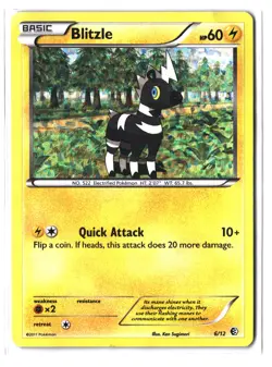 Pokemon BLITZLE 6/12 Holo Promo (2011 McDonald's Collection) DAM/Damaged - Image 1