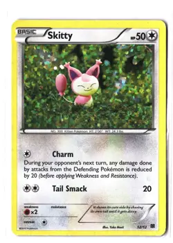 Pokemon SKITTY 12/12 Holo Promo (2015 McDonald's Collection 2015) DAM/Damaged - Image 1
