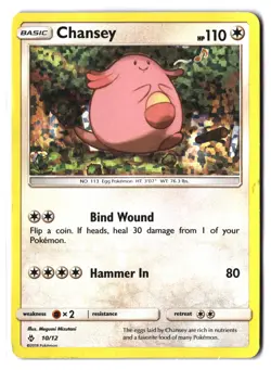 Pokemon CHANSEY 10/12 Holo Promo (2018 McDonald's Collection 2018) DAM/Damaged - Image 1