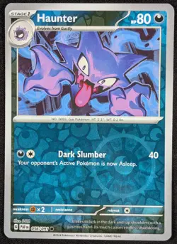 Haunter 2024 Paldean Fates Reverse Holo Pokemon Card 056/091 (NM) - Image 1
