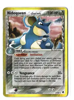 Pokemon NIDOQUEEN 7/101 Delta Species Holo (2006 Crystal Guardians) DAM/Damaged - Image 1
