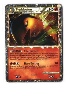 Pokemon TYPHLOSION HGSS09 Prime (2010 HeartGold SoulSilver Promos) DAM/Damaged - Image 1