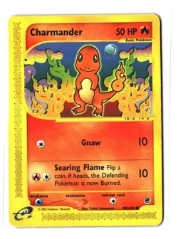 Pokemon CHARMANDER 98/165 Non-Holo (2002 Expedition Base Set) MP/Mod Play - Image 1
