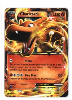Pokemon CHARIZARD EX 11/106 Ultra Rare (2014 XY Flashfire) MP/Mod Play - Image 1