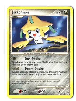 Pokemon JIRACHI 31/146 Non-Holo (2008 Legends Awakened) MP/Mod Play - Image 1
