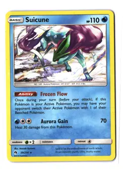 Pokemon SUICUNE 59/214 Holo Rare (2018 Lost Thunder) MP/Mod Play - Image 1