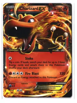 Pokemon CHARIZARD-EX 11/106 Ultra Rare (2014 XY Flashfire) MP/Mod Play - Image 1
