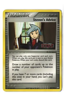 Pokemon STEVENS ADVICE 83/108 Reverse Holo (2007 EX Power Keepers) MP/Mod Play - Image 1
