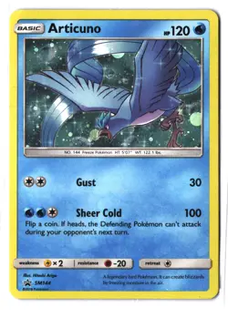 Pokemon ARTICUNO SM144 Holo Rare (2018 Sun & Moon Black Star Promos) MP/Mod Play - Image 1